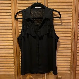 Candie’s XL sleeveless blouse Size XL Black Gorgeous Like New